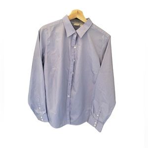 3 for 25$L.L Bean Women Blue and Pink Striped Wrinkle Resistant long Sleep M